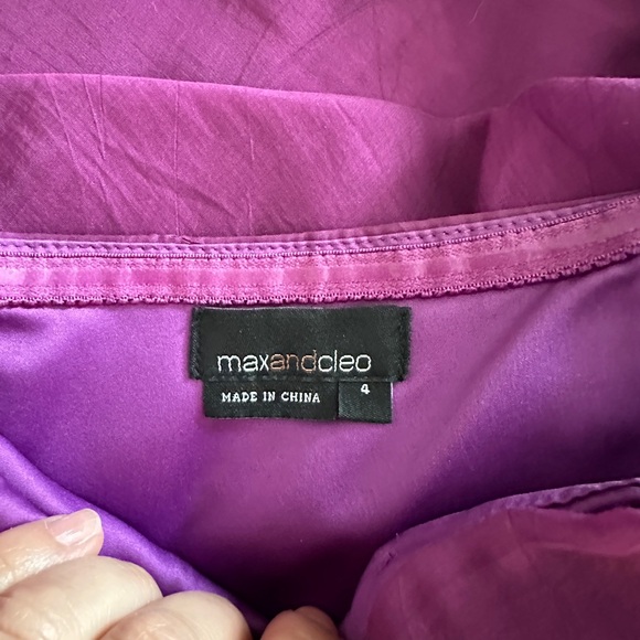 MAX & CLEO |  Strapless Short Dress  | Fushia | Size: 4 - Picture 5 of 12